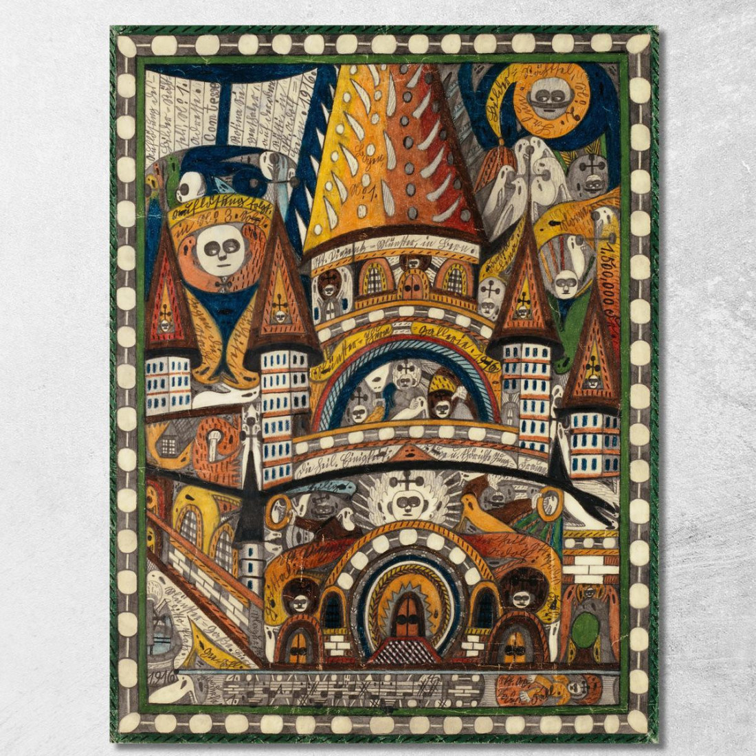 Cattedrale Di San Vincenzo A Berna Adolf Wölfli awl41 quadro stampato su tela Cattedrale Di San Vincenzo A Berna Adolf Wölfli awl41 quadro stampato su tela