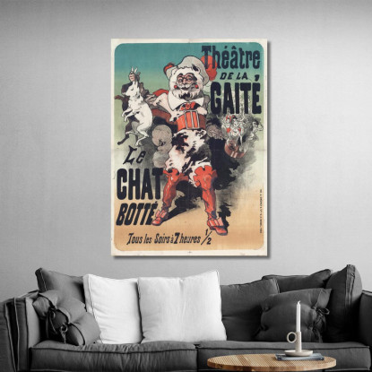 Teatro Gaité Il Gatto Con Gli Stivali. Jules Chéret jch110 quadro stampato su tela