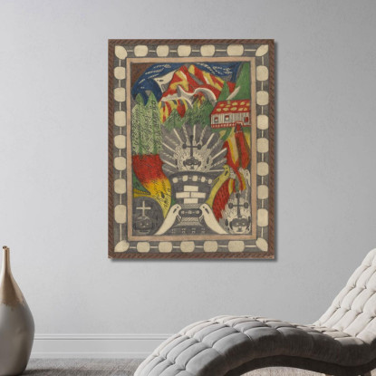 Ghiacciaio Gigante Della Tigre - Zohrn - Alta Alpe - Stok Nel Nord-Ovest Dell’India Adolf Wölfli awl44 quadro stampato su tela