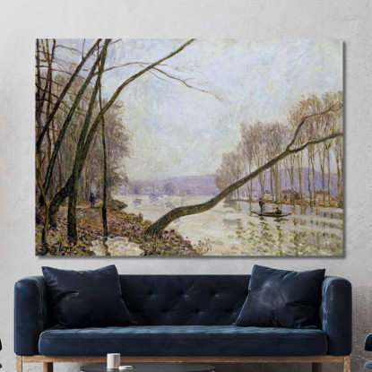 Riva Della Senna In Autunno Alfred Sisley asi5 quadro stampato su tela