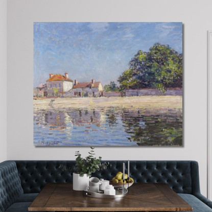 Bordi Del Loing Saint-Mammès – Il Fiume Loing A Saint-Mammès Alfred Sisley asi9 quadro stampato su tela