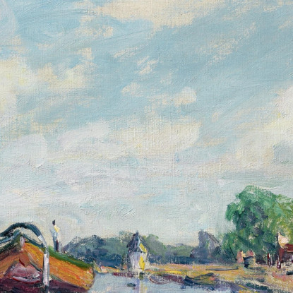 Canale Del Loing A Saint-Mammès Alfred Sisley asi12 quadro stampato su tela