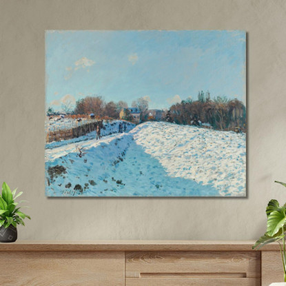 Effetto Di Neve A Louveciennes 2 Alfred Sisley asi15 quadro stampato su tela