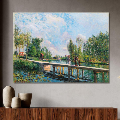 La Passerella – Sentiero Di Halage Del Canale Del Loing Alfred Sisley asi25 quadro stampato su tela