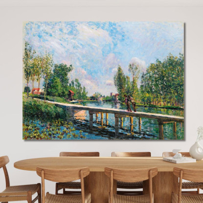 La Passerella – Sentiero Di Halage Del Canale Del Loing Alfred Sisley asi25 quadro stampato su tela