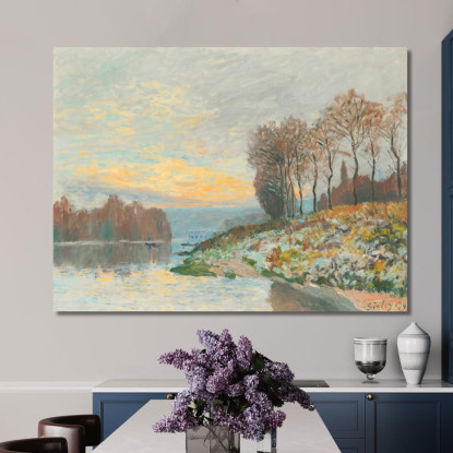 La Senna Vicino A Bougival Alfred Sisley asi30 quadro stampato su tela