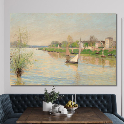 La Senna Ad Argenteuil Alfred Sisley asi31 quadro stampato su tela