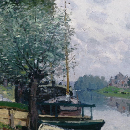 La Senna A Bougival – The Seine At Bougival Alfred Sisley asi32 quadro stampato su tela