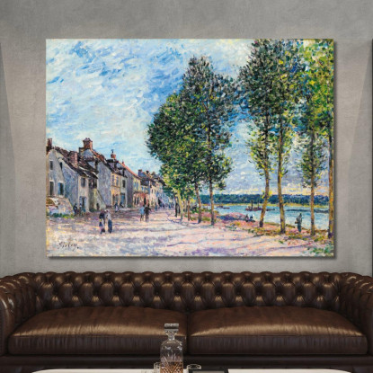 La Senna A Bougival Alfred Sisley asi34 quadro stampato su tela