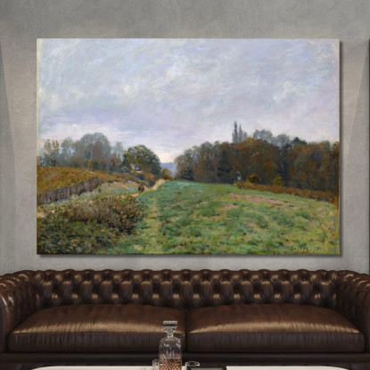 Paesaggio A Louveciennes Alfred Sisley asi37 quadro stampato su tela