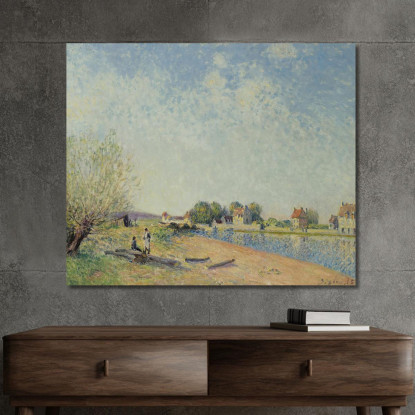 Il Canale Del Loing A Saint-Mammès Alfred Sisley asi40 quadro stampato su tela