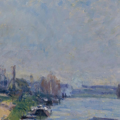 Il Lavatoio Di Billancourt Alfred Sisley asi41 quadro stampato su tela