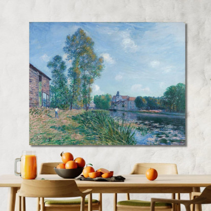 Il Loing A Moret In Estate Alfred Sisley asi42 quadro stampato su tela