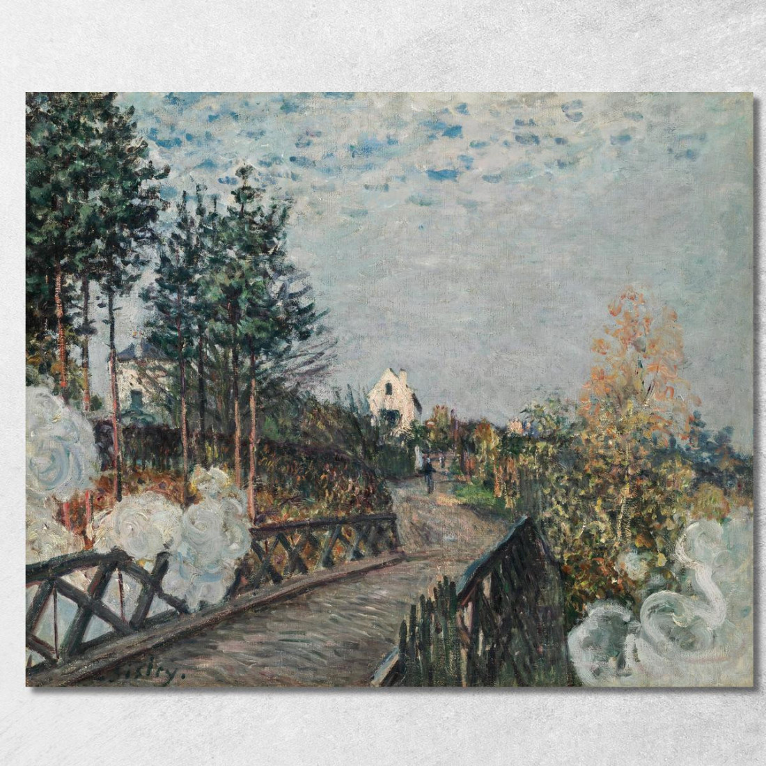 Il Ponte Della Ferrovia Alfred Sisley asi46 quadro stampato su tela