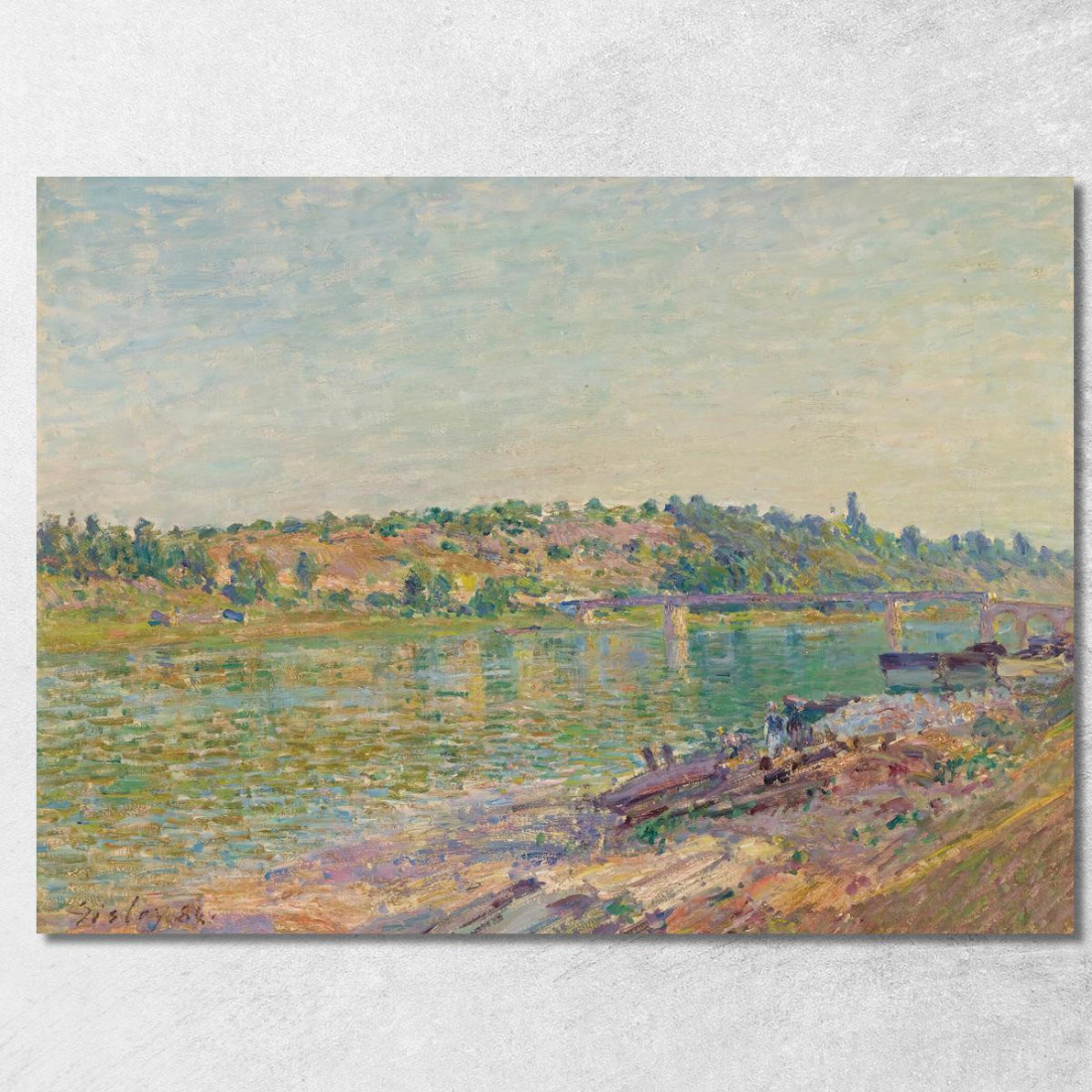 Le Colline Di La Celle-Sous-Moret Viste Da Saint-Mammès Alfred Sisley asi48 quadro stampato su tela