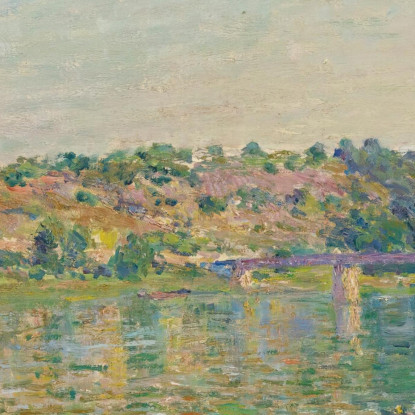 Le Colline Di La Celle-Sous-Moret Viste Da Saint-Mammès Alfred Sisley asi48 quadro stampato su tela