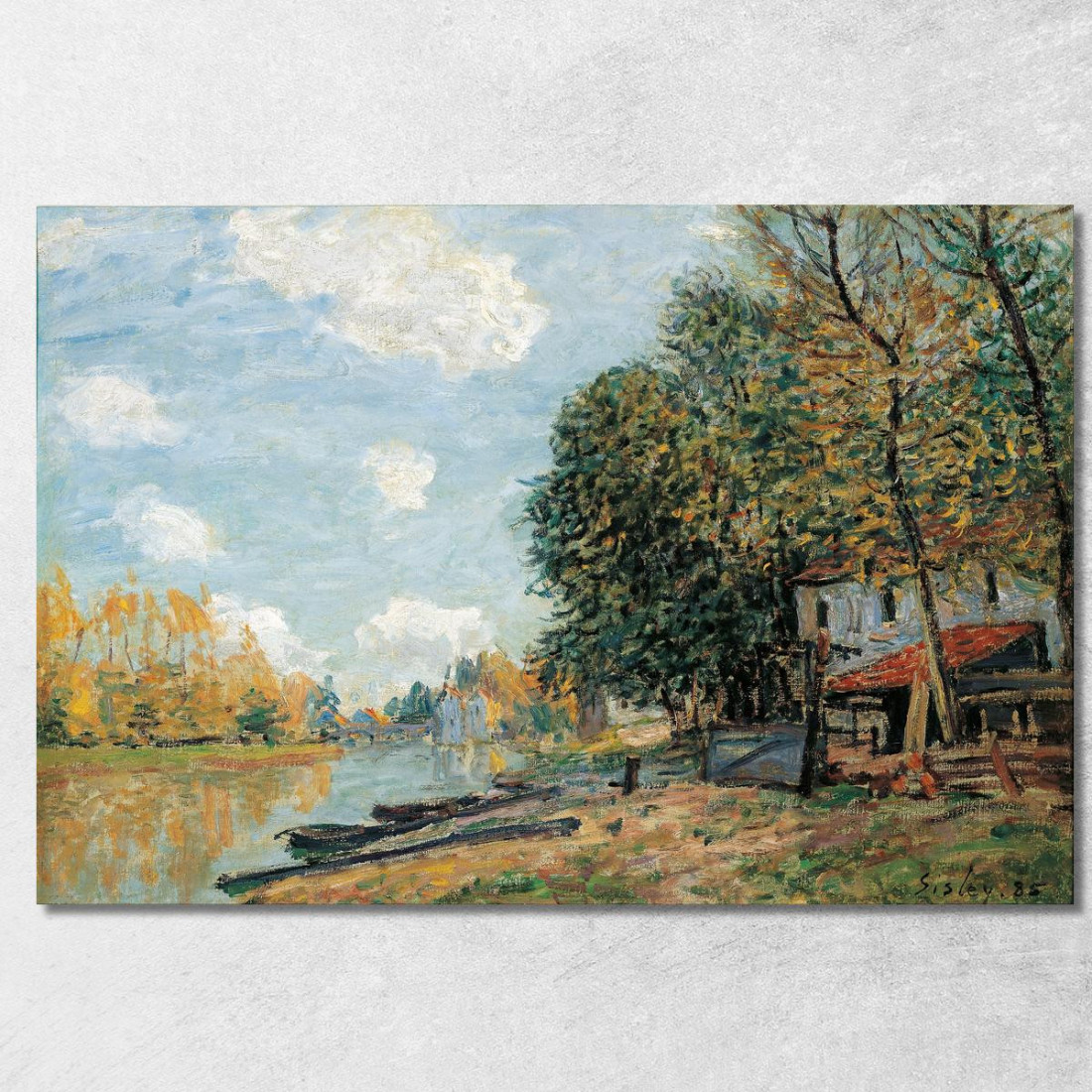 Moret - Le Rive Del Fiume Loing Alfred Sisley asi59 quadro stampato su tela