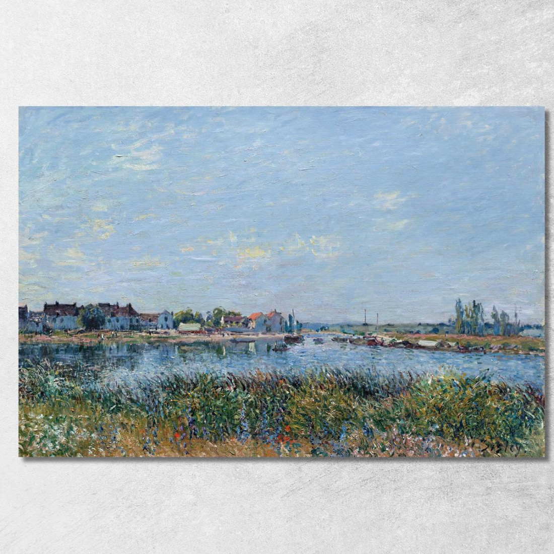 Saint-Mammès Al Mattino Alfred Sisley asi71 quadro stampato su tela