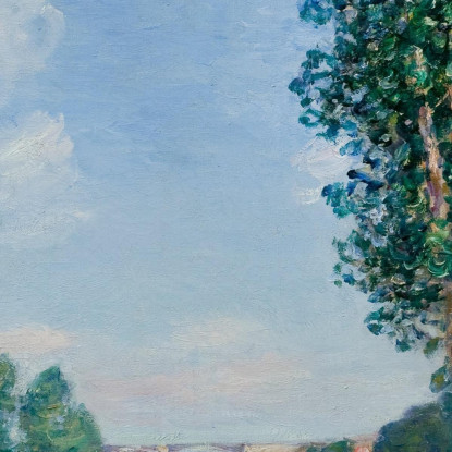 Saint-Mammès. Sole Di Giugno Alfred Sisley asi73 quadro stampato su tela