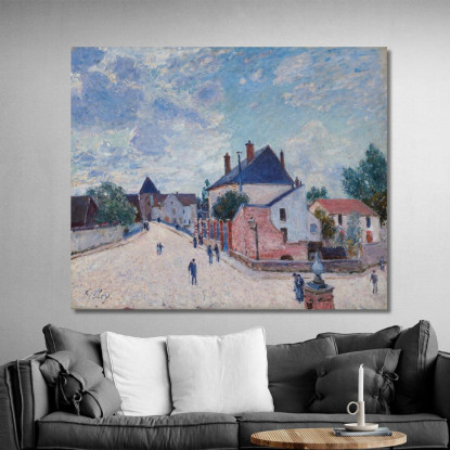 Strada A Moret Alfred Sisley asi76 quadro stampato su tela