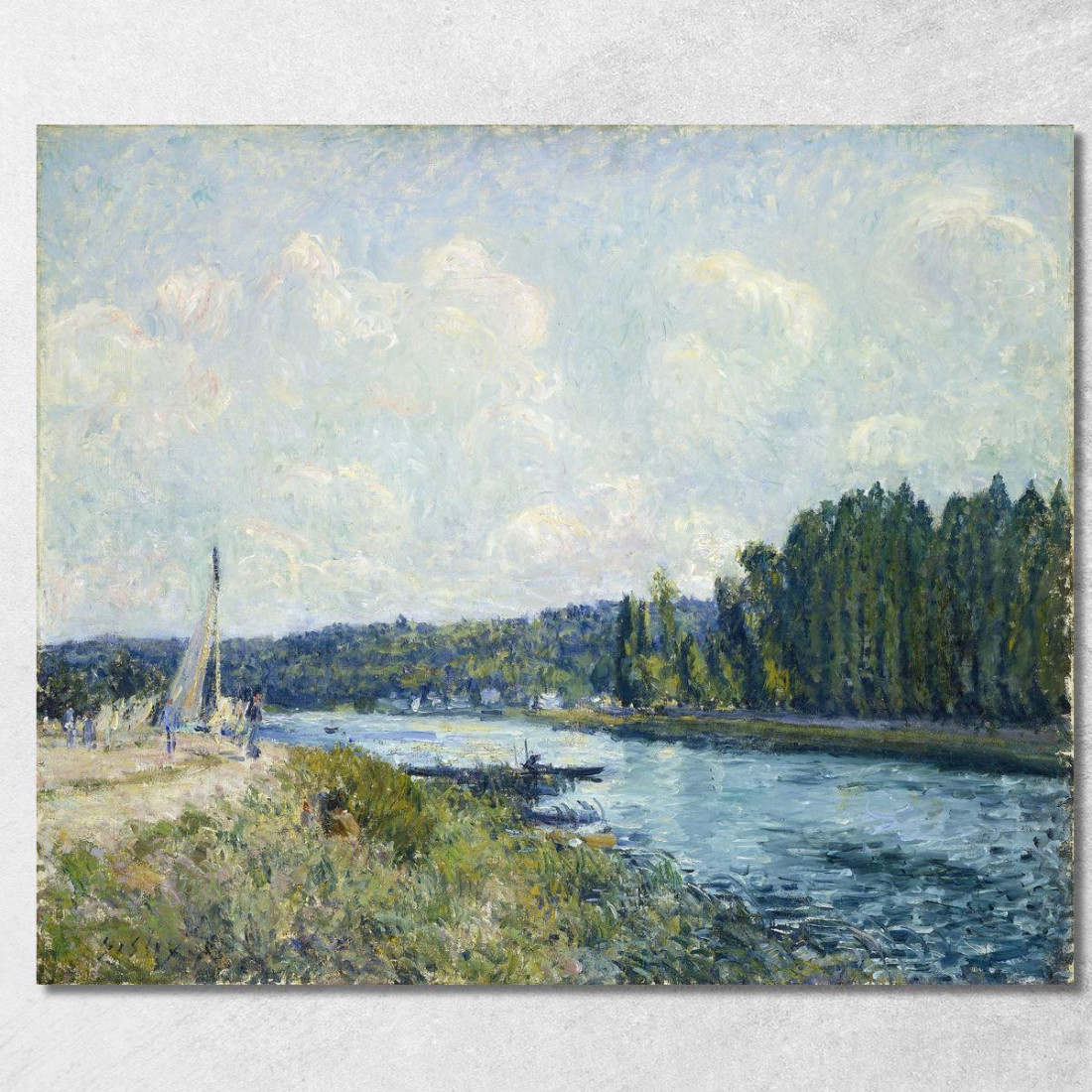 Le Rive Dell'Oise Alfred Sisley asi77 quadro stampato su tela