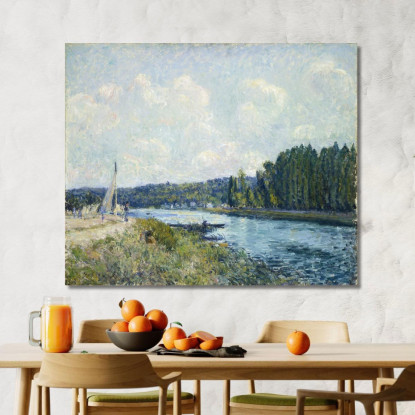 Le Rive Dell'Oise Alfred Sisley asi77 quadro stampato su tela