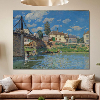 Il Ponte Di Villeneuve-La-Garenne Alfred Sisley asi79 quadro stampato su tela