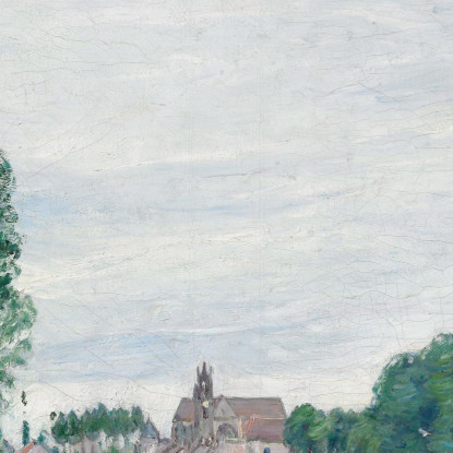 Il Cantiere Navale Matrat A Moret-Sur-Loing Tempo Piovoso Alfred Sisley asi83 quadro stampato su tela