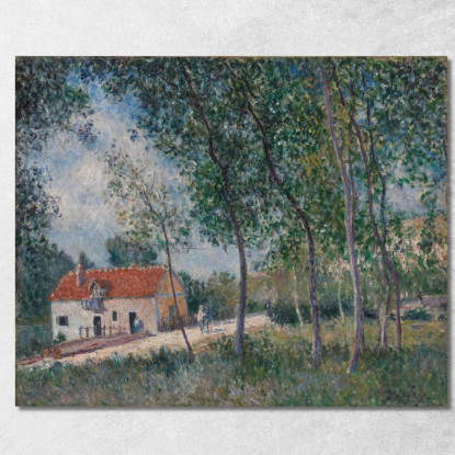 La Strada Da Moret A Saint-Mammès Alfred Sisley asi84 quadro stampato su tela