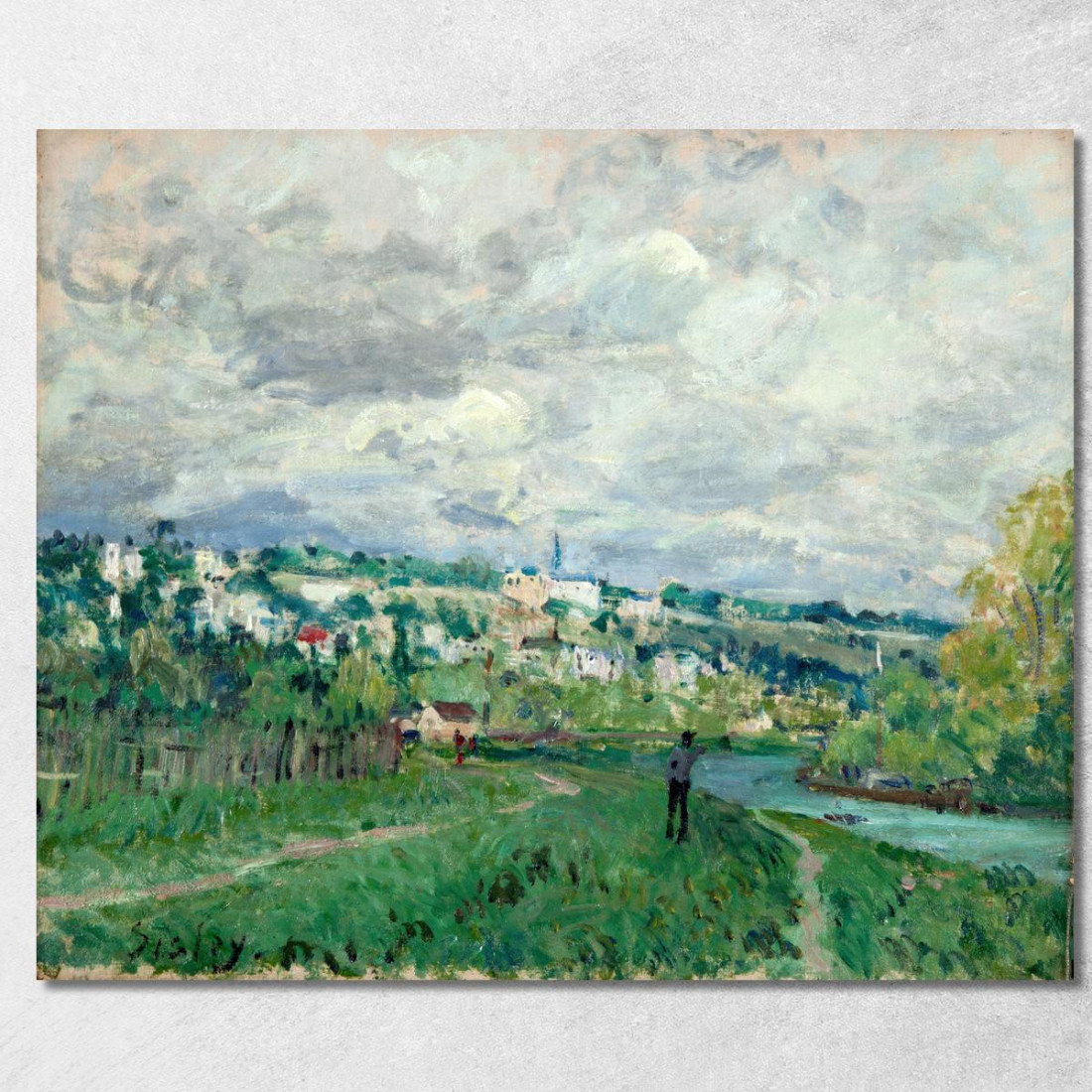 La Senna Vicino A Saint-Cloud Alfred Sisley asi88 quadro stampato su tela