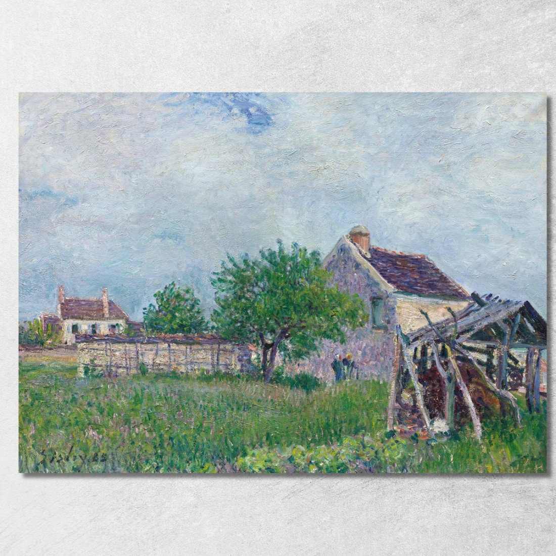 Vecchia Casetta Dal Tetto Di Paglia A Les Sablons Alfred Sisley asi91 quadro stampato su tela