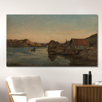 Fine Della Giornata A Lindesnes Amaldus Nielsen ani29 quadro stampato su tela