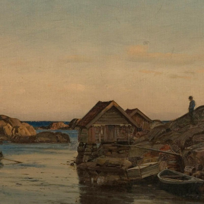 Fine Della Giornata A Lindesnes Amaldus Nielsen ani29 quadro stampato su tela