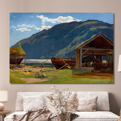 Da Eide Hardanger Amaldus Nielsen ani56 quadro stampato su tela