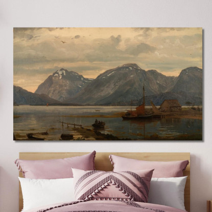 Dalle Montagne Di Englafjell Hardanger Amaldus Nielsen ani58 quadro stampato su tela