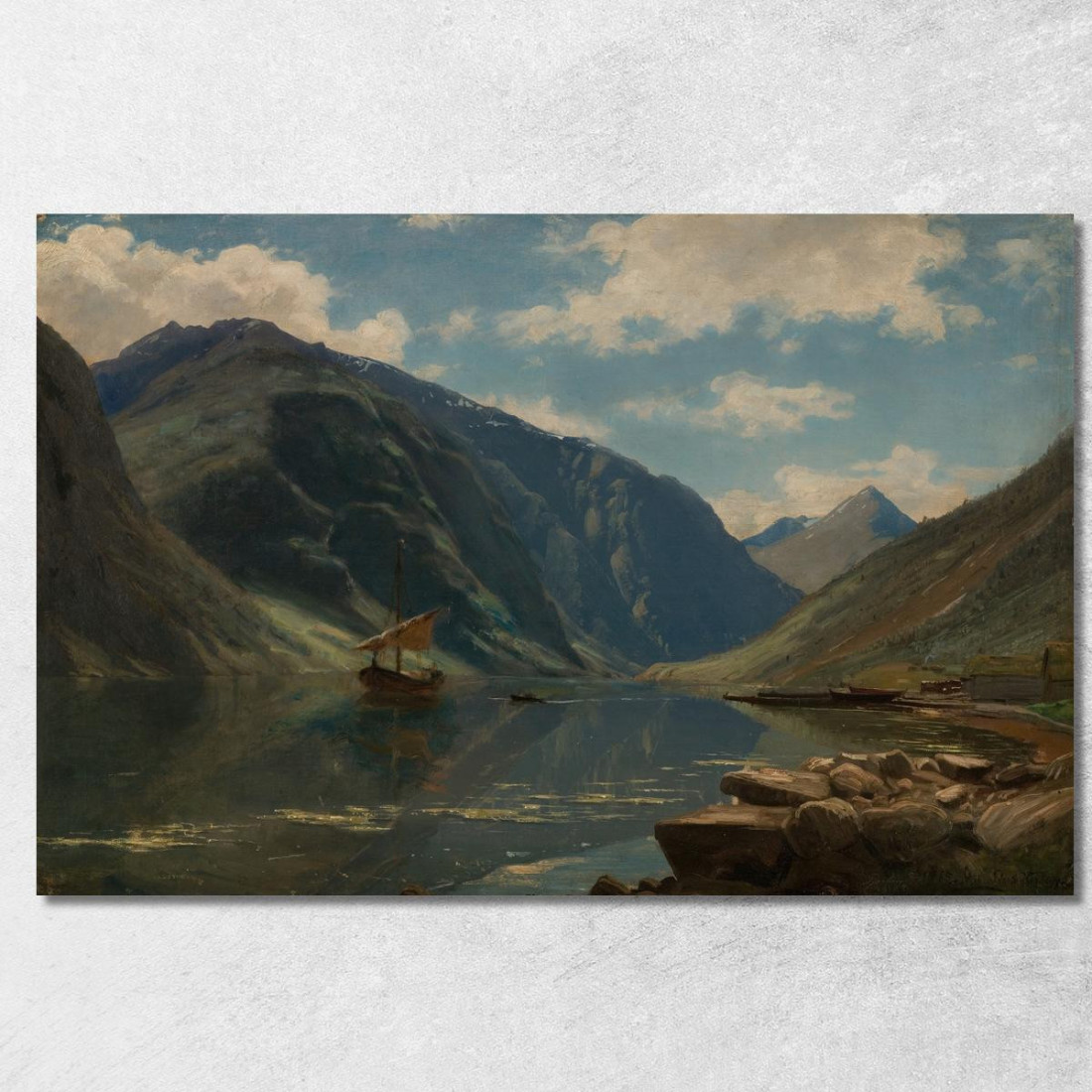 Dal Sognefjord Amaldus Nielsen ani95 quadro stampato su tela