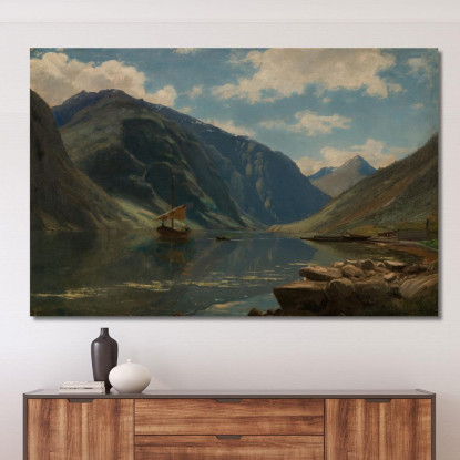 Dal Sognefjord Amaldus Nielsen ani95 quadro stampato su tela