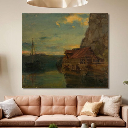 Da Solsvik Bergen Amaldus Nielsen ani96 quadro stampato su tela