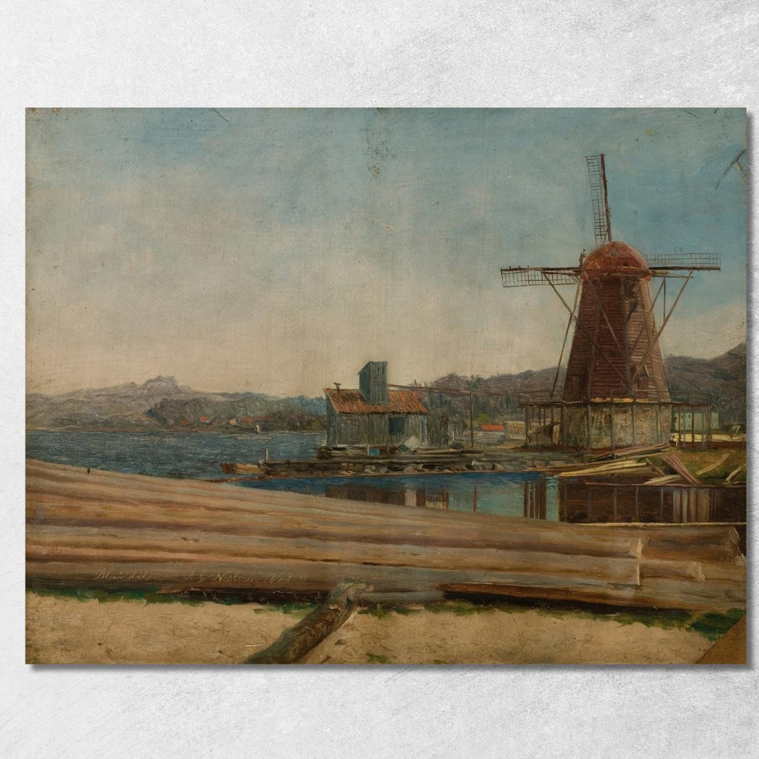 La Conceria Mandal Amaldus Nielsen ani118 quadro stampato su tela La Conceria Mandal Amaldus Nielsen ani118 quadro stampato su tela