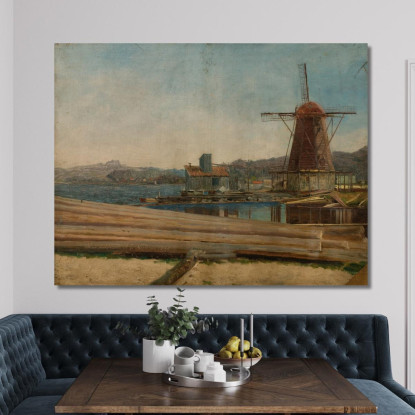 La Conceria Mandal Amaldus Nielsen ani118 quadro stampato su tela