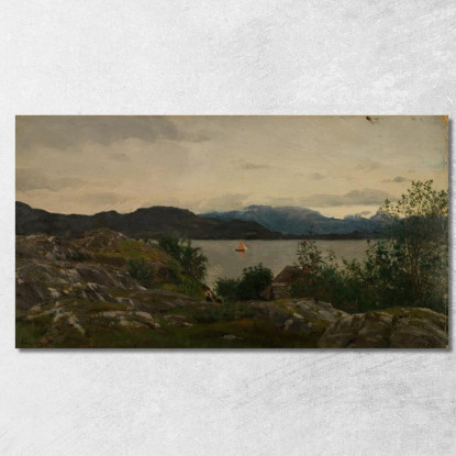 Gjermundshavn Hardanger 3 Amaldus Nielsen ani121 quadro stampato su tela