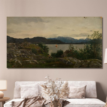 Gjermundshavn Hardanger 3 Amaldus Nielsen ani121 quadro stampato su tela