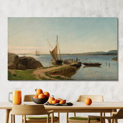 Molo Di Hvaler Amaldus Nielsen ani135 quadro stampato su tela