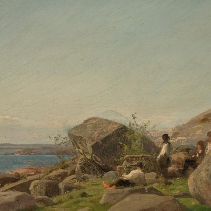 Giorno Di Riposo A Hvaler Amaldus Nielsen ani136 quadro stampato su tela