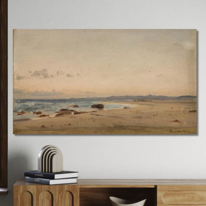 Spiaggia Di Jæren Amaldus Nielsen ani149 quadro stampato su tela