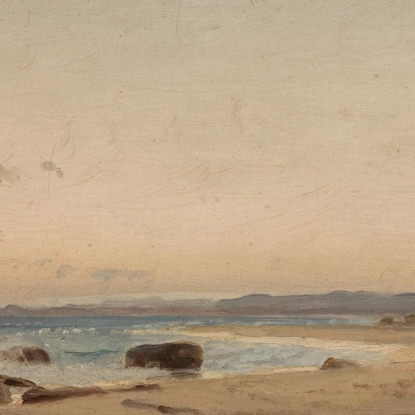 Spiaggia Di Jæren Amaldus Nielsen ani149 quadro stampato su tela