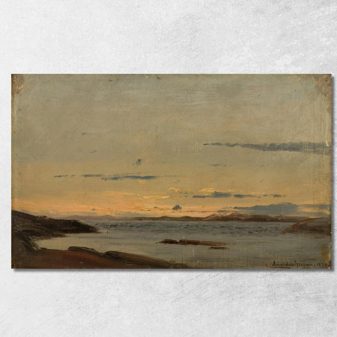 Sera D'Estate Hvaler Amaldus Nielsen ani212 quadro stampato su tela