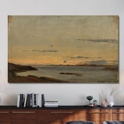 Sera D'Estate Hvaler Amaldus Nielsen ani212 quadro stampato su tela