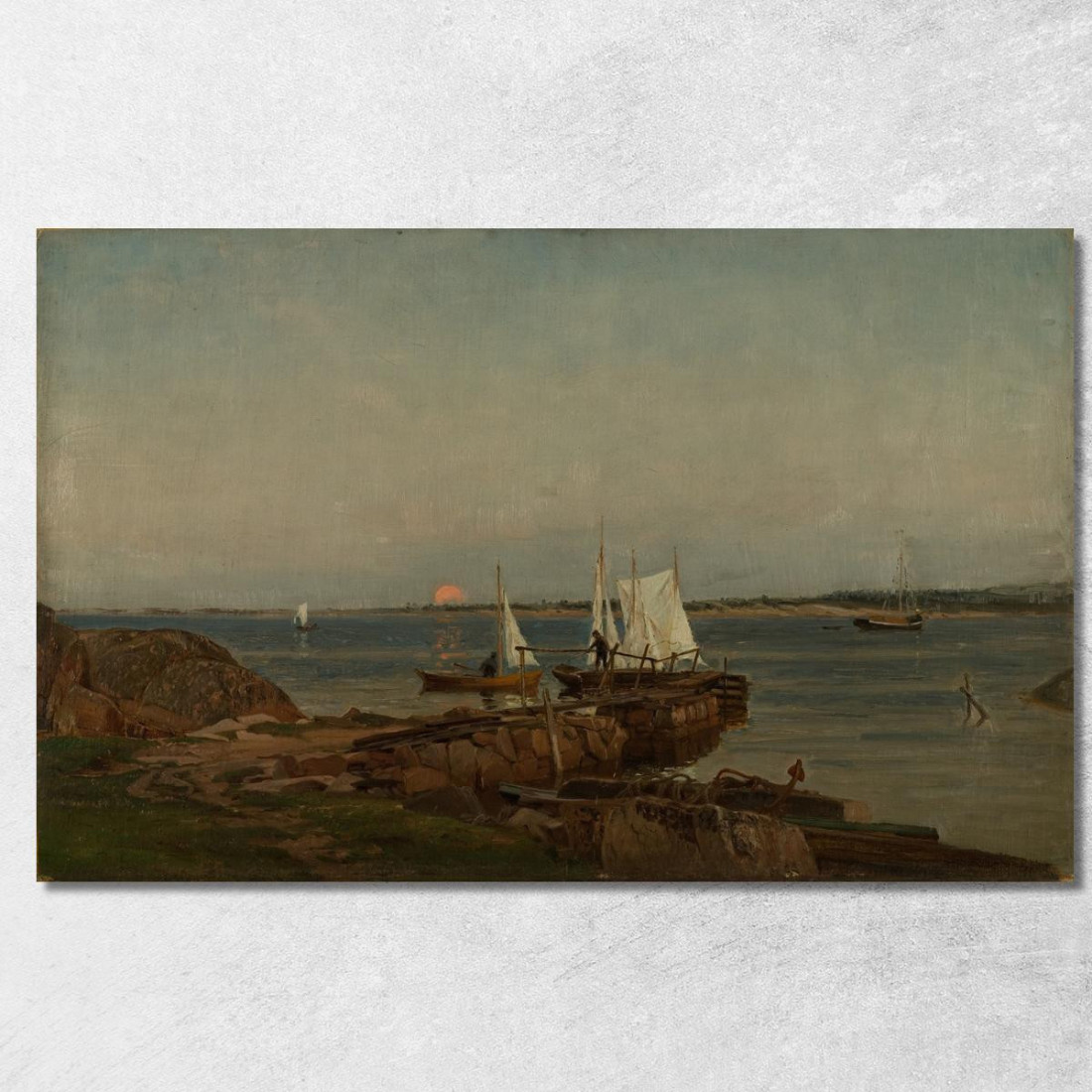 Notte D'Estate Hvaler Amaldus Nielsen ani215 quadro stampato su tela