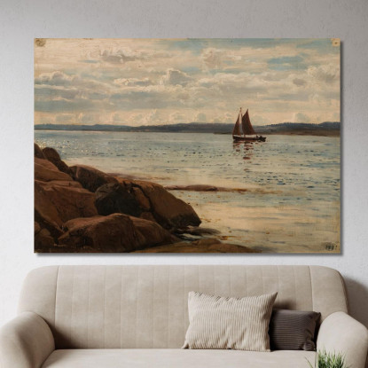 Scena Di Spiaggia Hvaler Amaldus Nielsen ani221 quadro stampato su tela